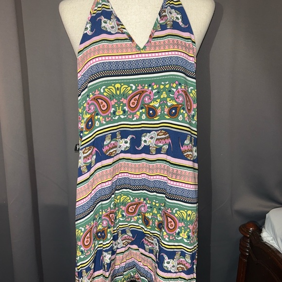 Buddha Pants XXS Pink Elephant Cotton Savannah Flair Harem jumpsuit Boho - Picture 4 of 10